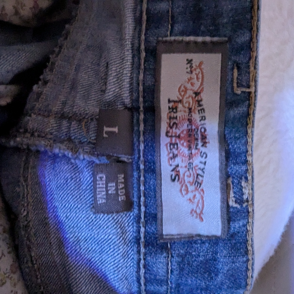 Classic Blue Distressed Jean Shorts - Picture 2 of 2